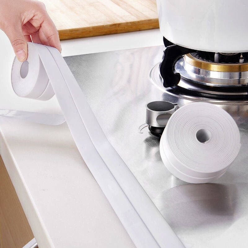 Pvc Zelfklevende Badkamer Tape Stickers Douche Wastafel Bad Afdichtstrip Tape Pvc Waterdicht Muursticker Voor Badkamer Keuken