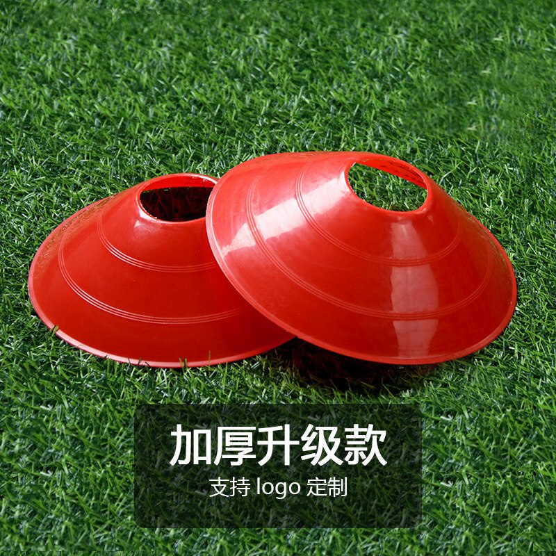 Outdoor Sport Voetbal Rugby Speed Training Disc Cone Cross Track Ruimte Marker Inline Schaatsen Cross Speed Training 10Pcs: Thickened red