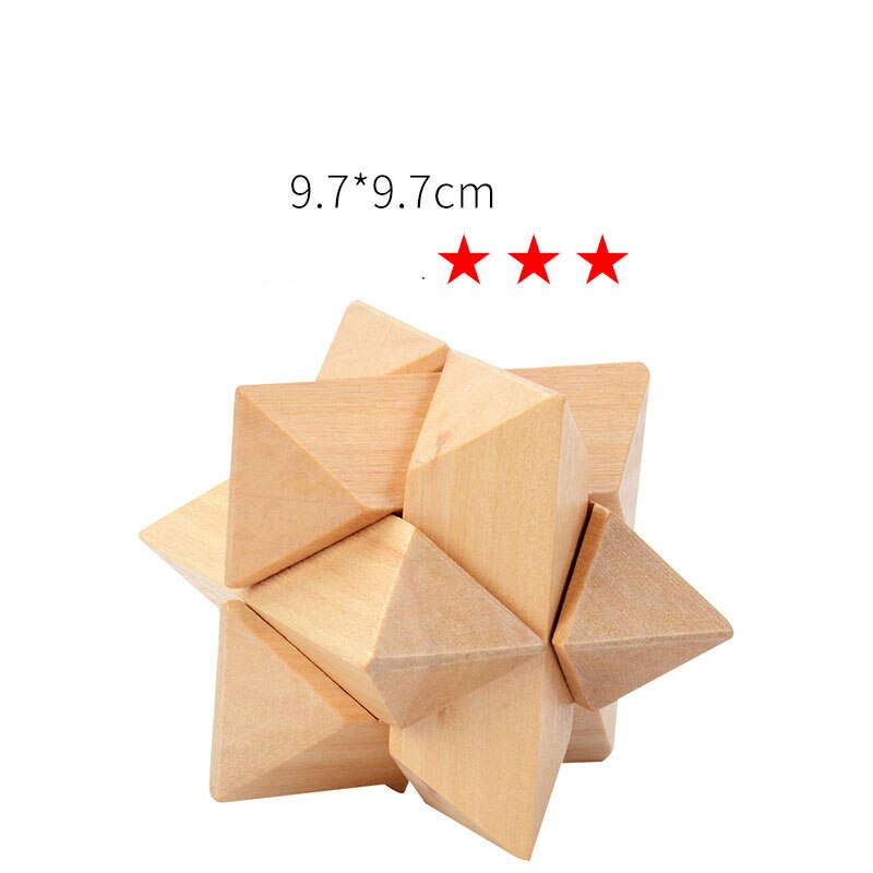 3D Houten Iq Nestelen Puzzel Burwood Puzzel Game Toy Volwassen Kinderen Intelligentie Anti-Stress: 7