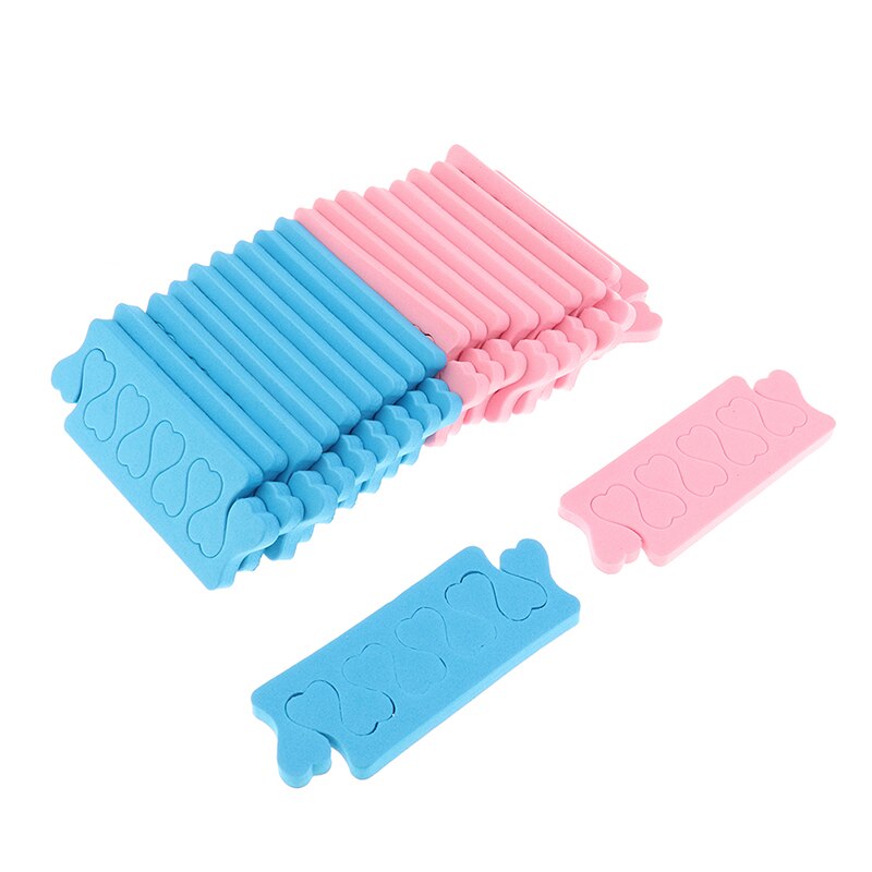 20 stk uv gel polish belegg mykt skum svamp finger tå separator finger separator nail art fotpleie manikyr pedikyr fleksibel