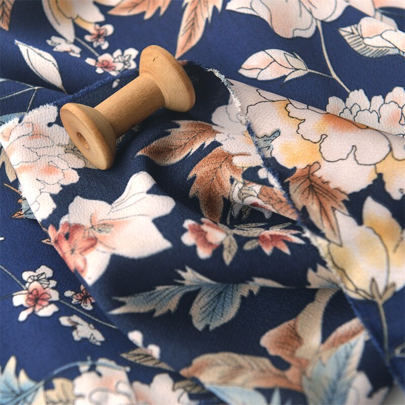 Printed Polyester Chiffon Fabric Spring and Summer Women Shirt Print Fabric Full Polyester Textile Apparel Material