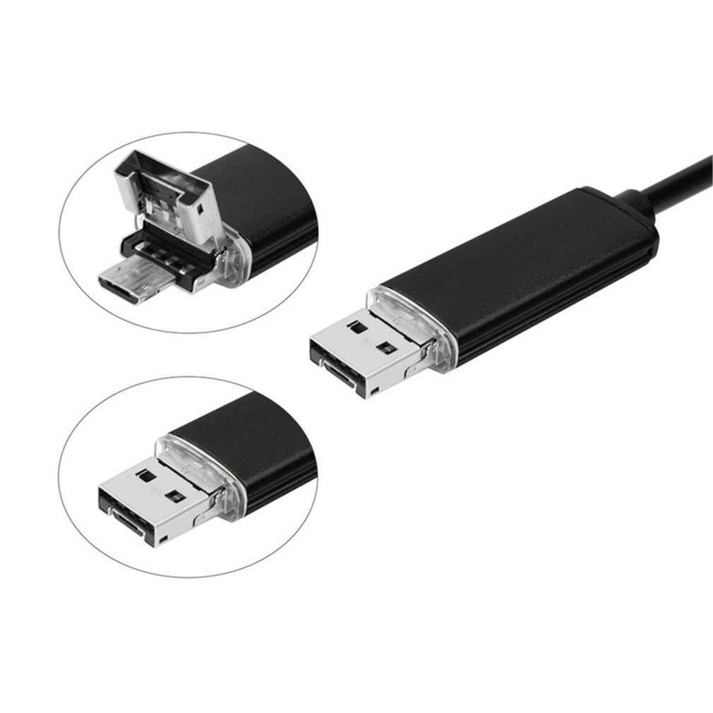 LESHP 2M D'endoscope Caméra D'inspection USB 7mm Lentille 6 LEDs Étanche Endoscope Tube Pour Android PC Calcul
