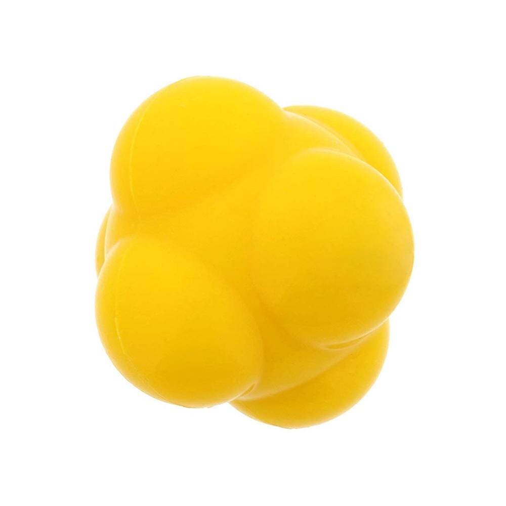 Silicone hexagon ball Speed and agility fitness Highly difficult physical training reaction ball sensitive fitness workout: Gold