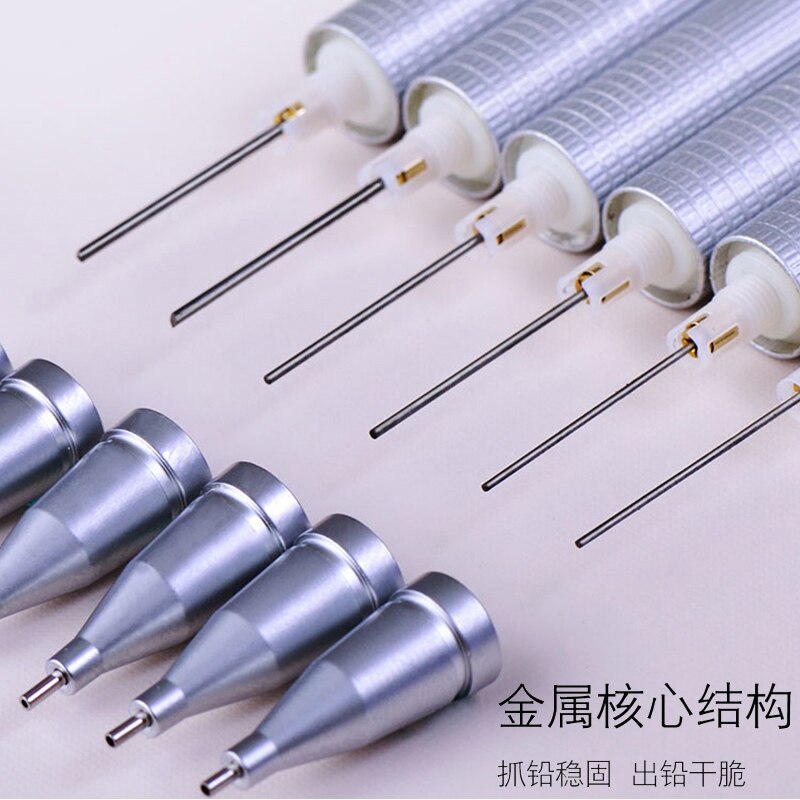 Deli 0.9mm lead holder School Students Metal Low Center Of Gravity Writing Automatic 0.7mm Mechanical Pencil 0.7mm 0.7 Pencil