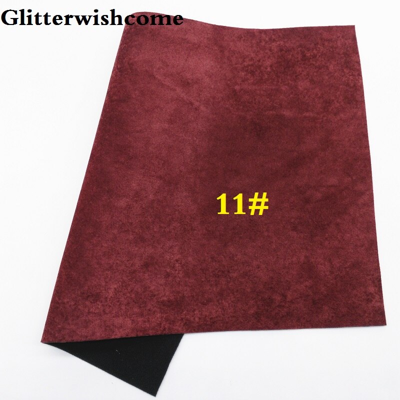 Glitterwishcome 21X29CM A4 Size Vinyl Voor Bows Pu Fluwelen Leer Fabirc Faux Lederen Lakens Voor Bows, GM118A: 11