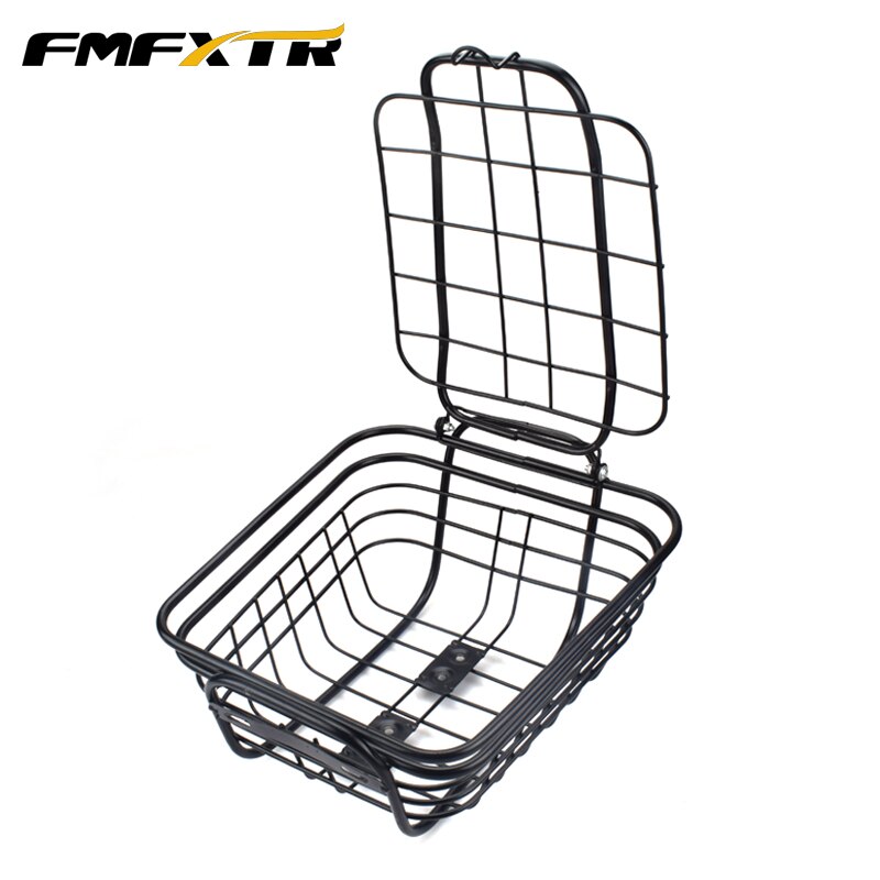 Bicycle basket front mountain bike back vegetable basket students shelf folding frame hanging basket