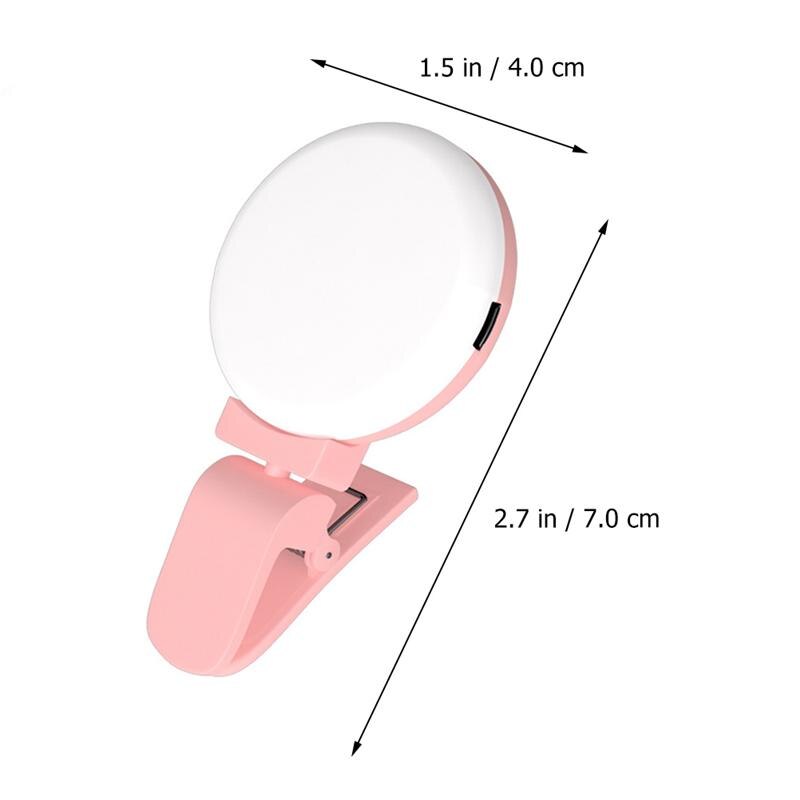 Mini anneau lumineux Selfie Portable, Clip pour téléphone