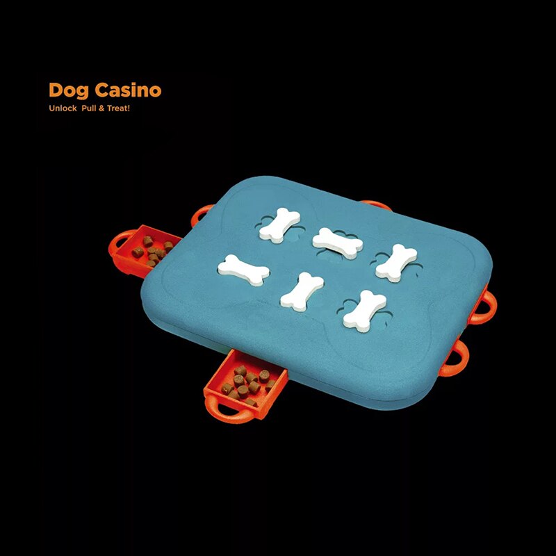Caja del Tesoro móvil con fuga de comida, puzle interactivo para perros y cachorros, juguete de inteligencia, diversión, gran