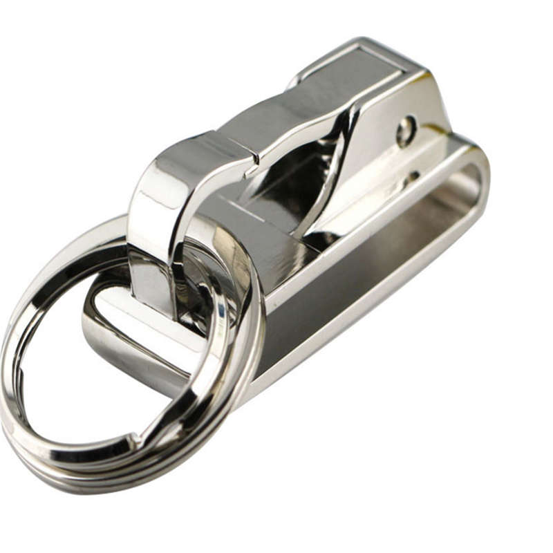 Gürtel Schlüssel Ringe Schnalle Clip für Gürtel Doppel Schleifen Auto Keychain Schlüssel fob Schlüssel Kette Ring Gold Silber Farbe Kasten: Ursprünglich Titel