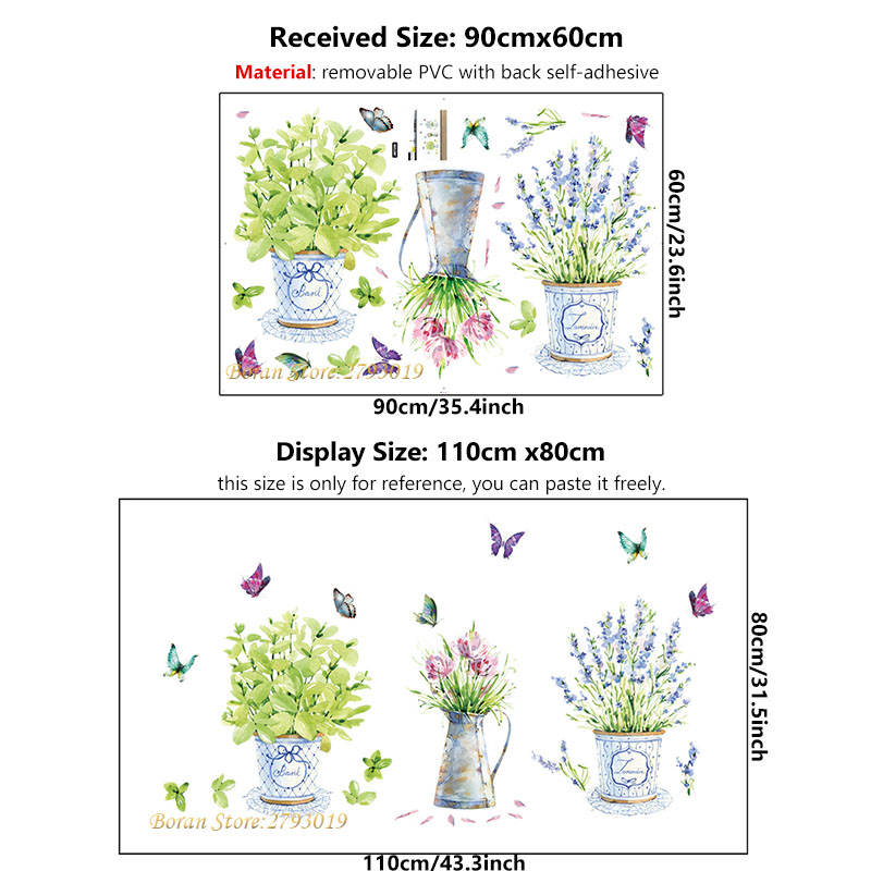 3 st blommor växter bonsai väggdekaler för barnrum vardagsrum heminredning väggdekor heminredning sovrum fönster glas