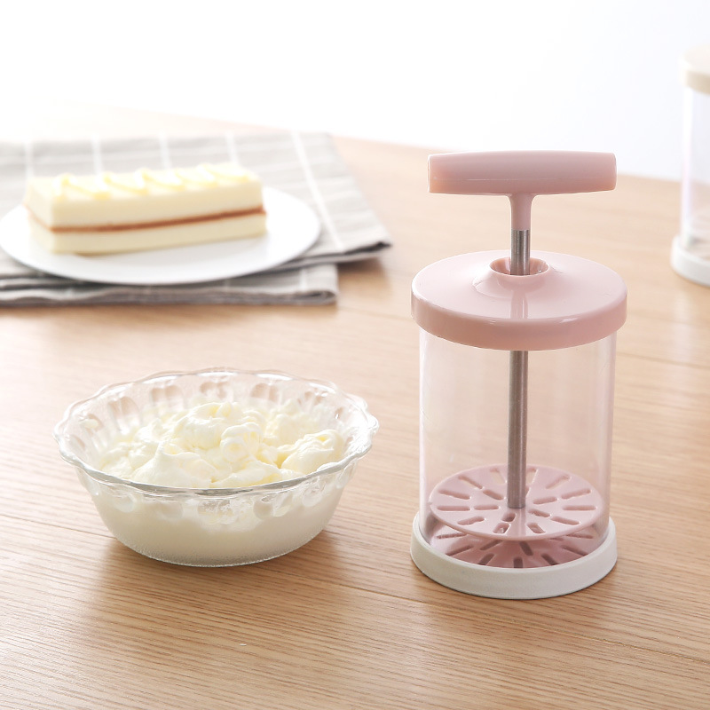 ZLCA Manual Milk Frother Foam Maker Coffee Milk Double Mesh Milk Creamer Foamer Grreen Kitchen Accessories Gadget Tools