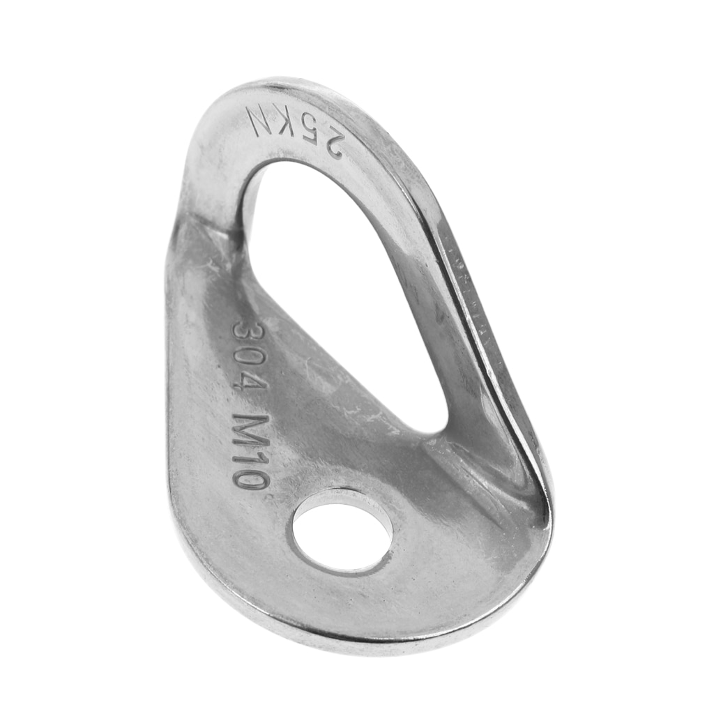 10mm 25KN Mountaineering Rock Climbing Caving Bolt Hanger Equipment Outdoor Anchor Bolt Hanger Plate for Belay Rescue Rigging