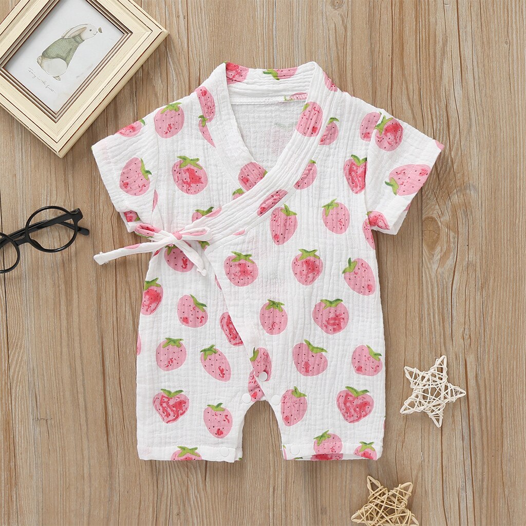 Schattige japanse kinderkleding baby rompers katoenen kimono zomer baby jongens en meisjes kleding peuter bebe trainingspak nachtkleding