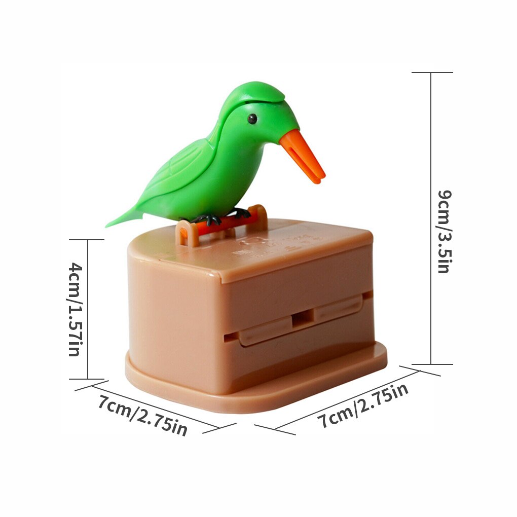 Toothpick Box Toothpick Storage Case Full-Automatic Dispenser Bird Shape ABS Holder Small Bird Bamboo Stick Box: 6