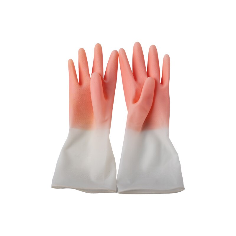 1Pair Silicone Cleaning Gloves Dishwashing Cleaning Gloves Scrubber Dish Washing Sponge Rubber Gloves Cleaning Tools: 02 / M