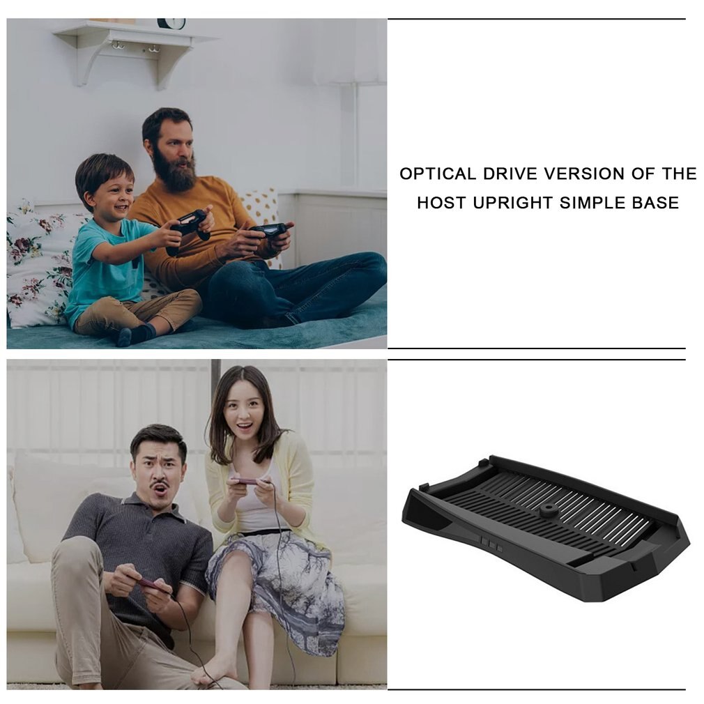 Cooler Multi-functional Cooling Vertical Stand For Ps5 Cd Drive Uhd Simple Plastic Host Vertical Support Base Upright Base