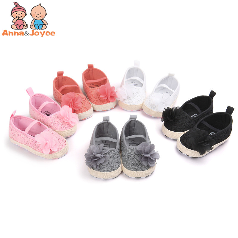 Baby pige sommer hul strik blød sål walking ballet kjole mary jane babe vugge sko