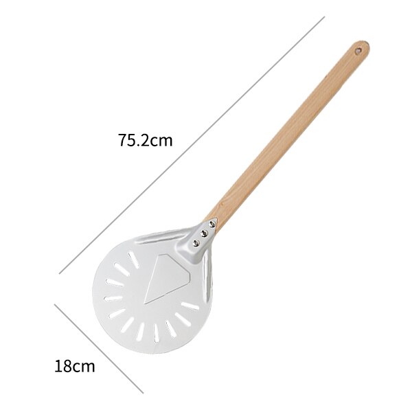 8/9/10 Inch Round Perforated Turning Pizza Peel Non-slip Wooden Handle Baking Bread Shovel Paddle Tools Outdoor Oven Accessories: 7 inch 60cm