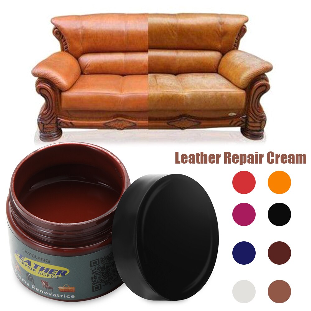 Leather Repair Cream Dye Colour Restorer Color Paste For Car Seat Sofa Car Faded Worn Repair Refurbish Tools Scratch Cracks