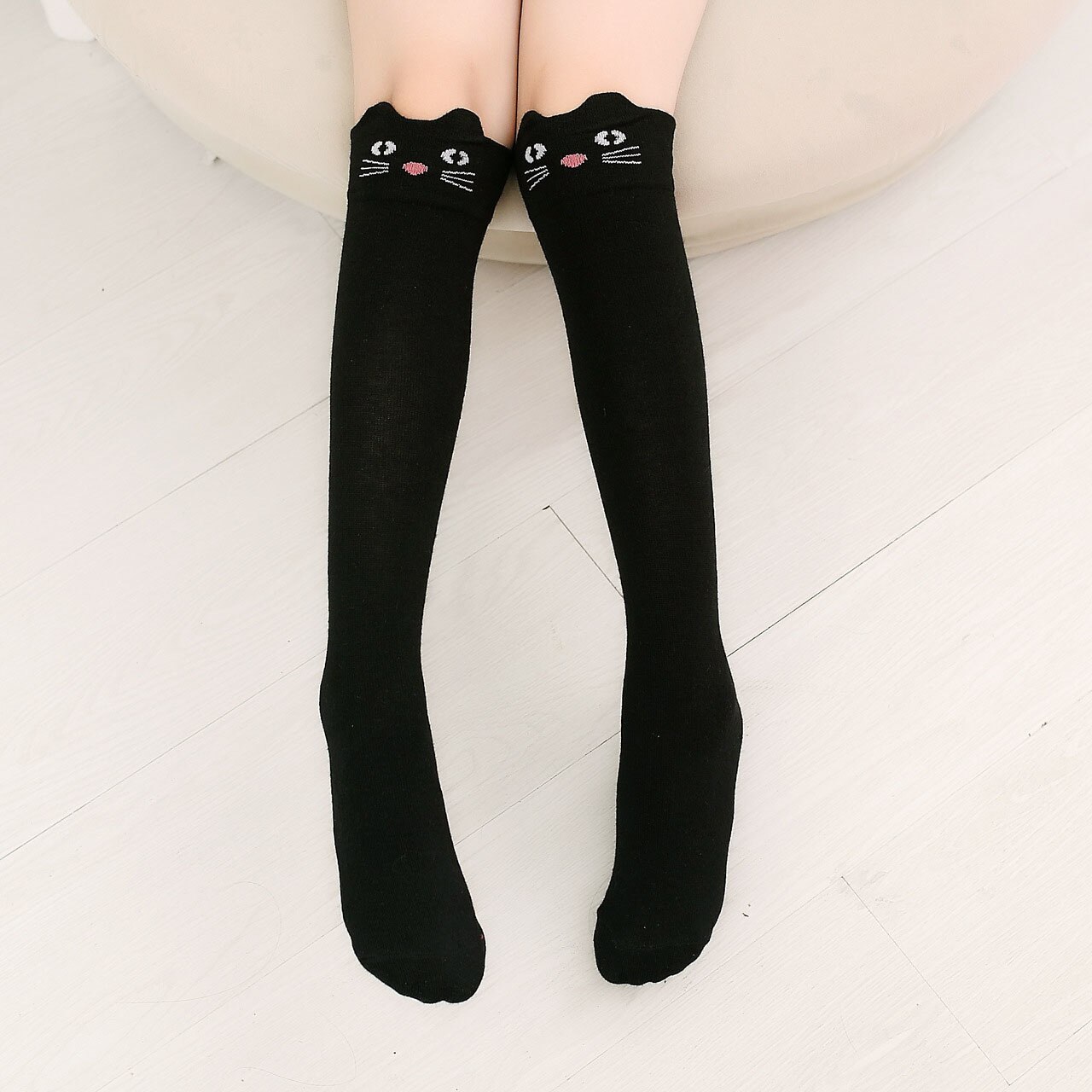 Maya stepan 1 par da menina do bebê primavera outono gato animais orelha crianças joelho alta meia collants roupas crianças ballet