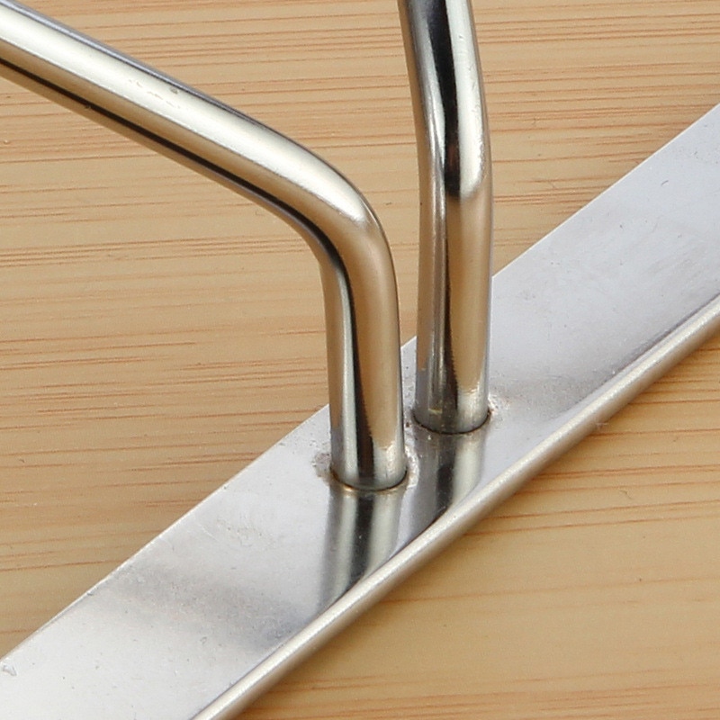 Wine Glass Inverted Holder Stainless Steel Bar Hanging Multiple Rows Multifunction Practical Wine Goblet Storage Racks