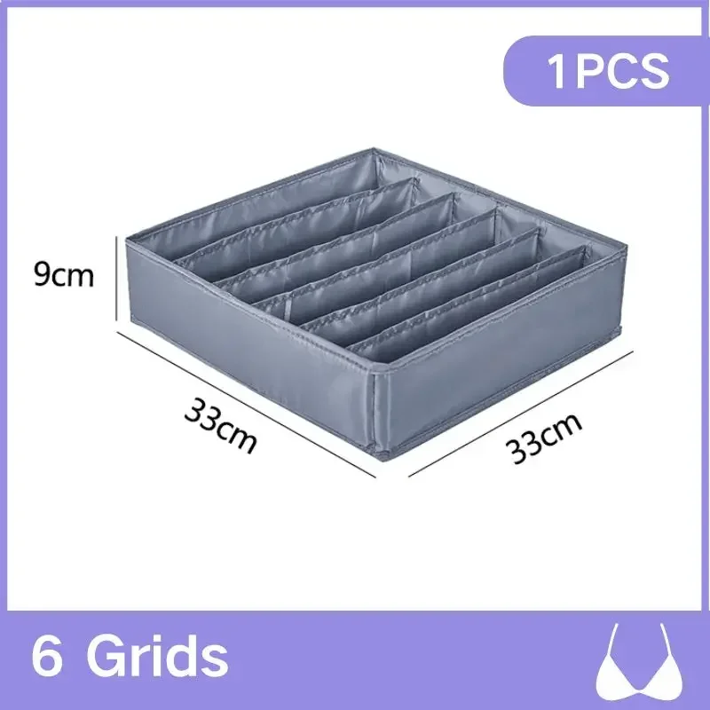 1pc Schlafzimmer Schrank Schublade Unterwäsche Organizer Socken BH Kleidung Aufbewahrung boxen multifunktion ale Haushalts garderobe Organizer Box: Silber