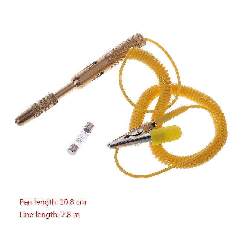 Lápiz de prueba de voltaje de coche, probador eléctrico automotriz, herramientas de prueba de motocicleta y camión, lámpara de prueba, 1 ud.