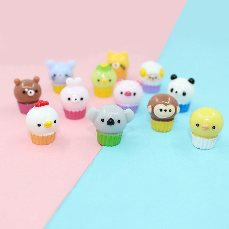 Mini Cartoon Animal Charms forslime Supplies Additive For Clay Accessories Putty DIY Filler Decoration Toys