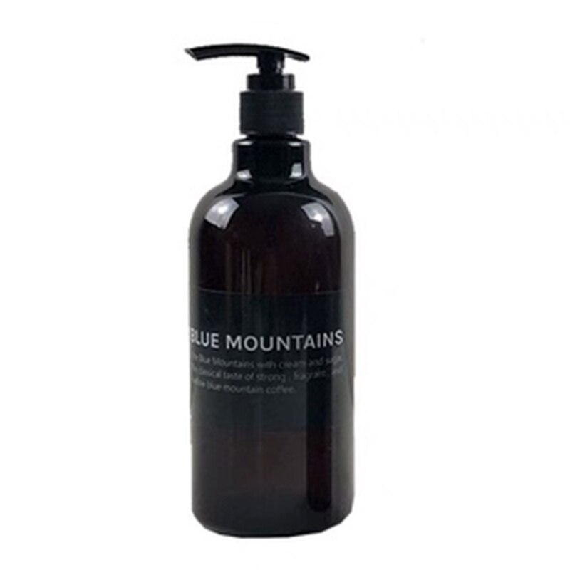 Nordisk brun påfyllningsbar flaska duschgel schampo pressflaska flytande tvål dispenser badrumslotion balsam 250/500ml: F 500ml