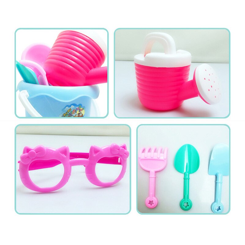 Jeu de pelle seau coloré pour enfant et bébé, jeu de plage amusant, jeu de sable et d&#39;eau, ensemble de jouets éducatifs, pour enfants et bébés, 9 pièces