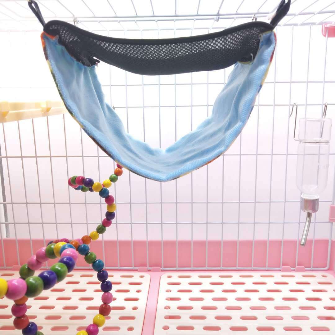 Hamster Squirrel Hammock Small Animals Summer Autumn Breathable Durable Canvas Double Layer Hanging Sleeping Cages Pet Supplies: Owl / 10x10x7.5 cm
