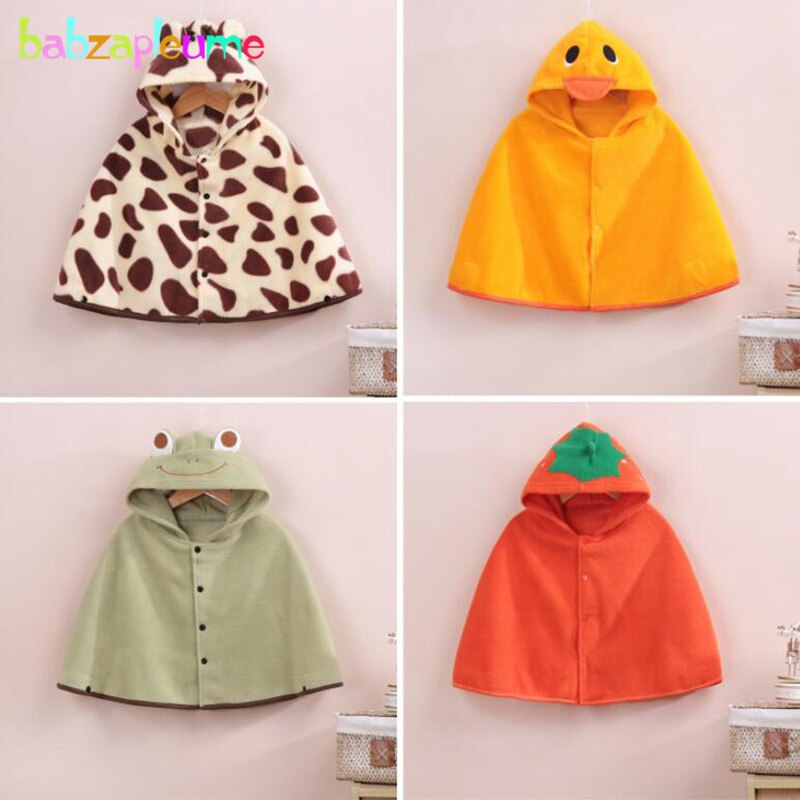 Babzapleume Lente Herfst Gratis Grootte Pasgeboren Mantel Baby Jongens Meisjes Jas Cartoon Leuke Fleece Hooded Bovenkleding Baby Jas BC1647-1