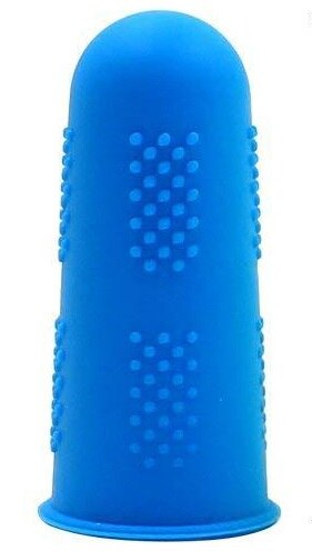 Heißer Kleber Pistole Finger Kappen 3/5 Stück Gitarre Finger Schutz Silikon nicht-Unterhose Hohe Temperatur Beständig Anti Finger Schutz: Blau / 3Stck