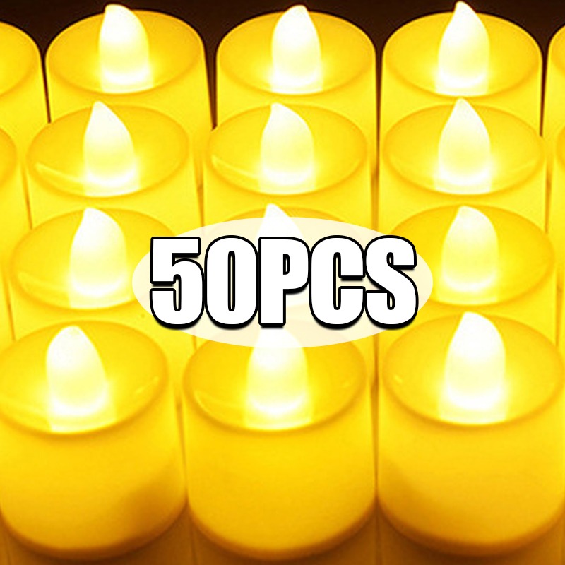 Velas electrónicas LED, velas parpadeantes sin llama, velas de deseos alimentadas por batería, iluminación decorativa para de boda y hogar