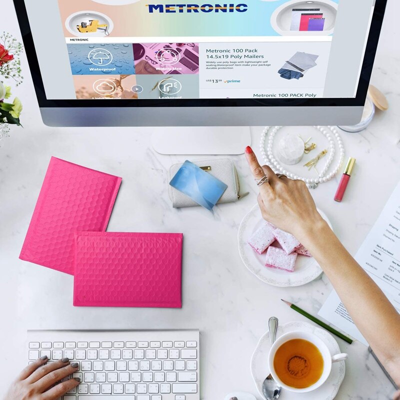 Nowość-50 sztuk torebka wysyłkowa z bańki polietylenowej (około 18x23 cm) wyściełanana koperta 000 torebka wysyłkowa z bąbelkami