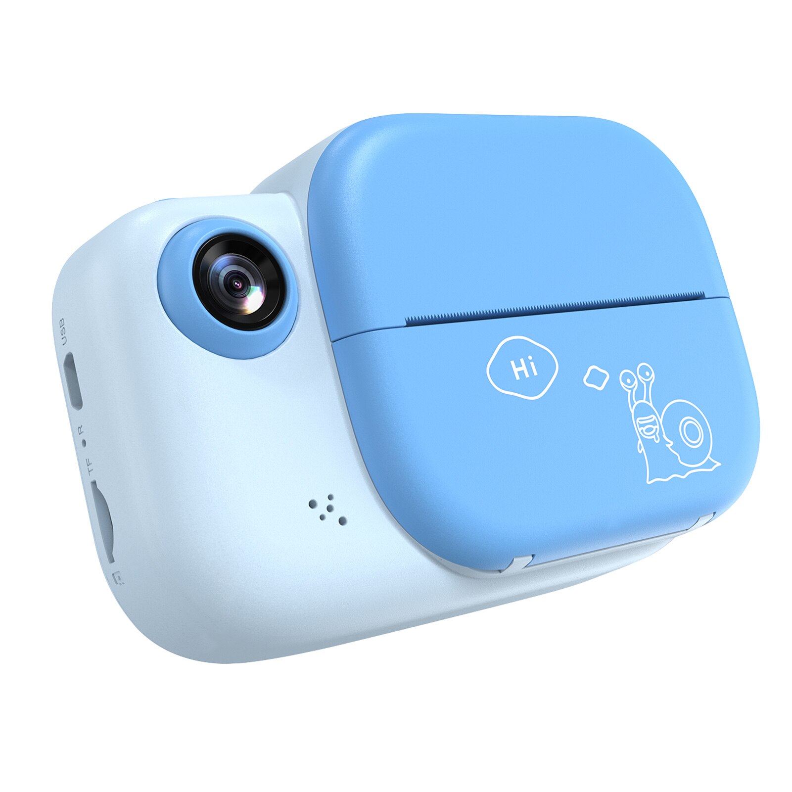 Children Kids Instant Print mini video photo Camera 3.0 Inch Large Screen 1080P 12MP Digital Video Camera with Print Paper Roll: Blue