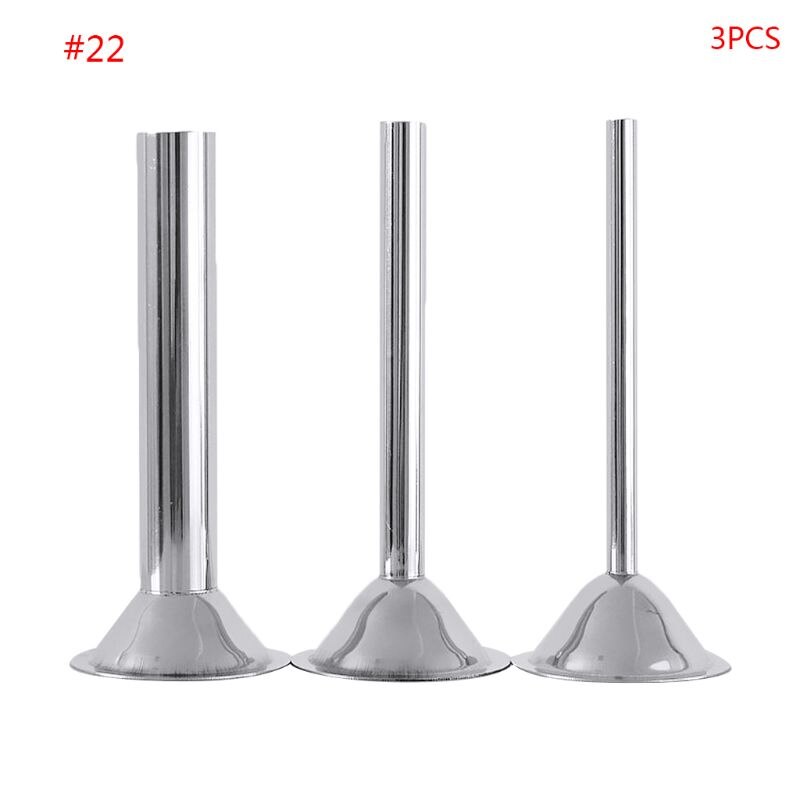 3pcs/set Food Grade Stainless Steel Manual Sausage Stuffer Stuffing Filling Tube