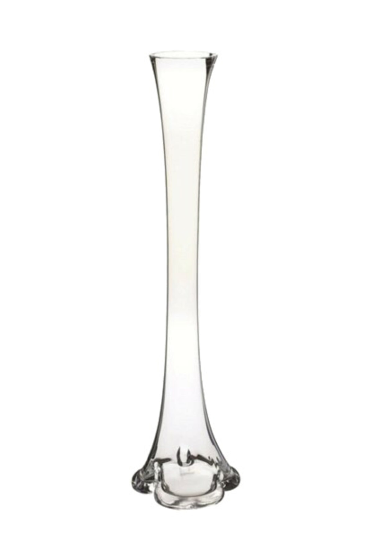 60 Cm Olifant Voet Glazen Vaas, Transparant Bamboe Vaas,