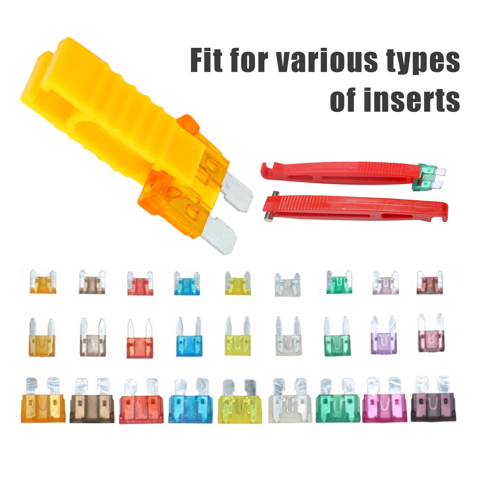 Extractor de fusibles para coche, Clips de fusibles para automóvil, herramientas de extracción, accesorios de herramientas de seguridad, extracción de fusibles para automóvil