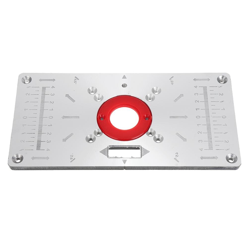 235x120x8mm Trimming Machine Flip Panel Woodworking Router Table Insert Plate for Makita RT0700c: White