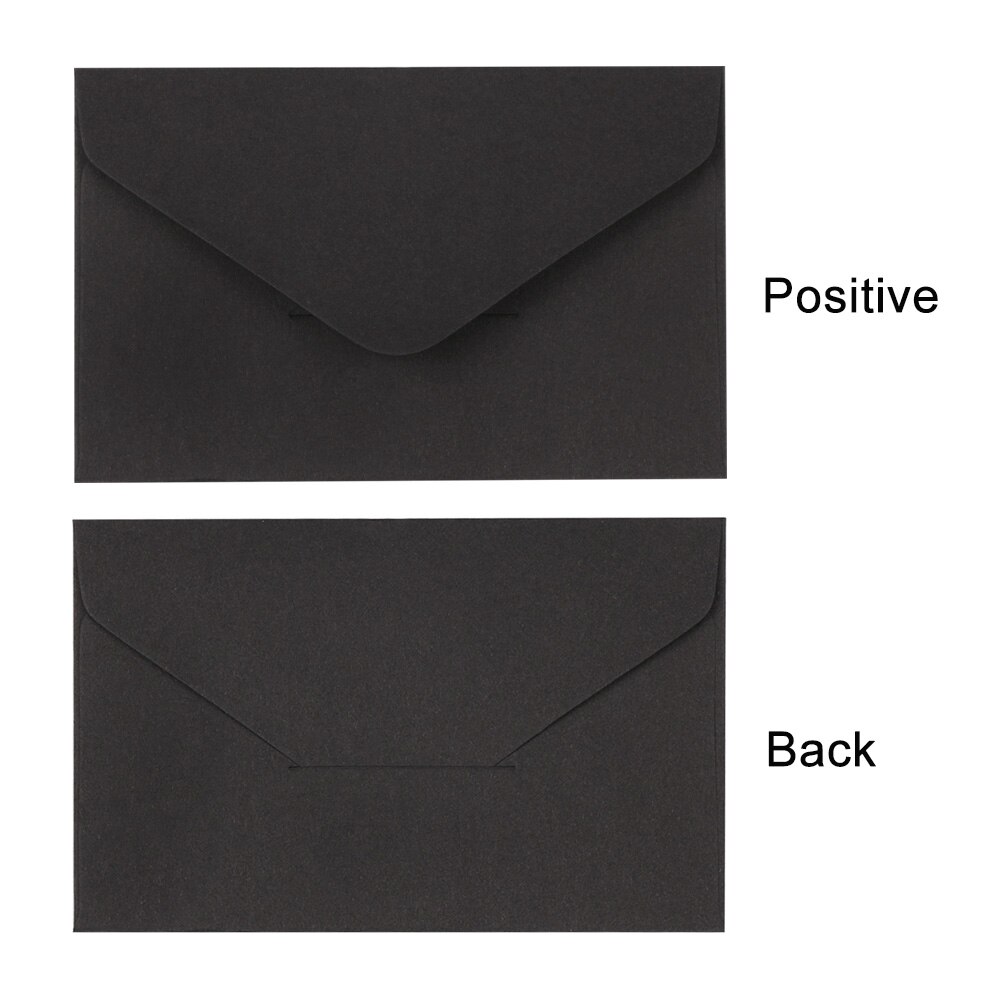 20 stk/sæt mini serie hvid sort kraft blank papir vindue kuverter bryllup brev invitation konvolut kontorartikler