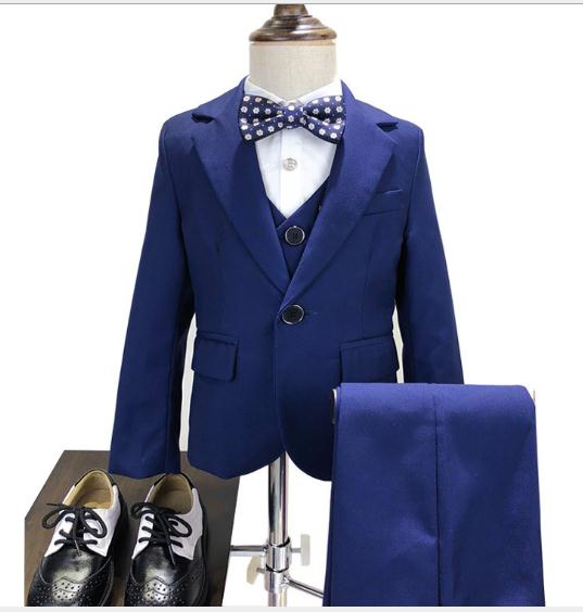 Formele kinderen pak sets voor jongen kostuum enfant garcon huwelijk kids trouwpak blazer jongens pakken voor bruiloften jongens smoking 3pcs: as picture1 / 6T
