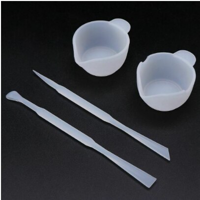 Easy Clean Silicone Resin Mold Kit Crafts Reusable DIY Epoxy Handmade Tools Jewelry Making Durable Sticks Mix Cup: 4