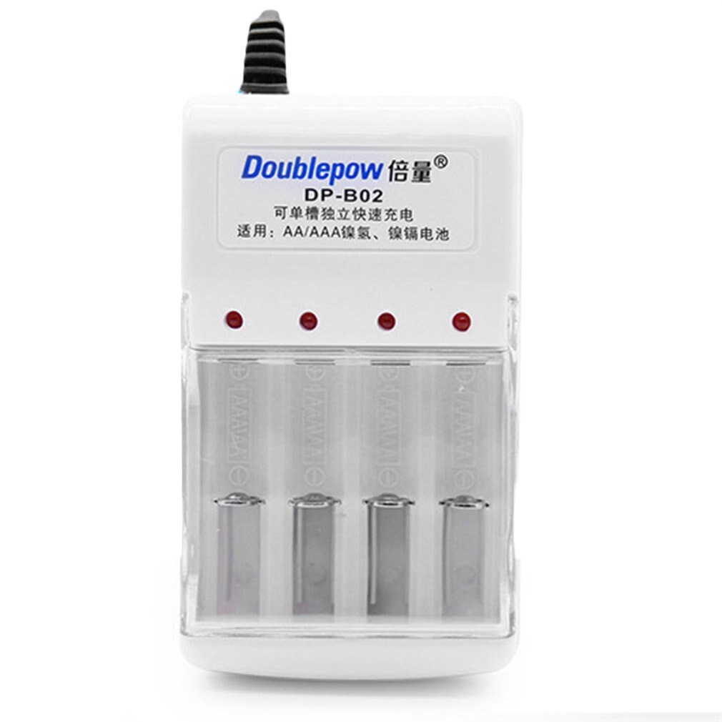 Doublepow 4 Slots Battery Charger Charging For AA AAA Ni-Cd Ni-Mh Rechargeable Battery