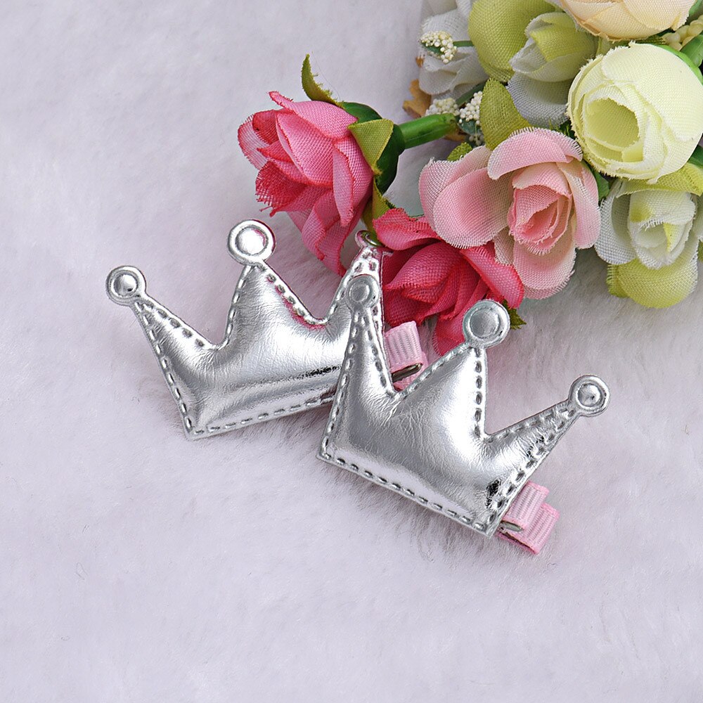 2pcs Hair Clips Girls Christmas Party Princess Leather Hair Style Buckle Baby Hair Accessories Шапка Детская diadema bebe