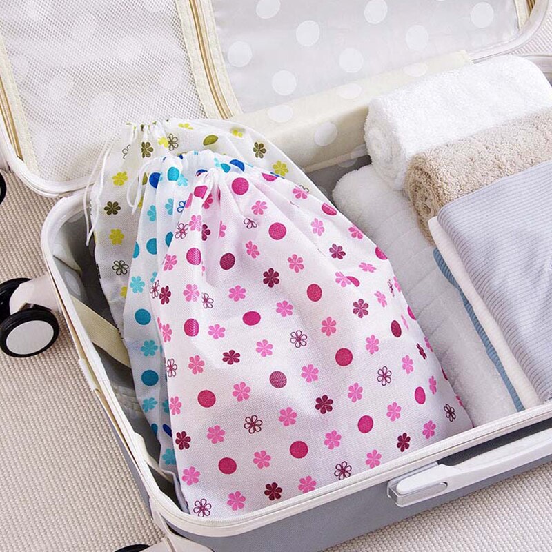 Non-Woven Fabric Drawstring Bags Traveling Portable Shoes/Underwear/Sock/Cosmetic Storage Bags 27.5*29cm 6A1382