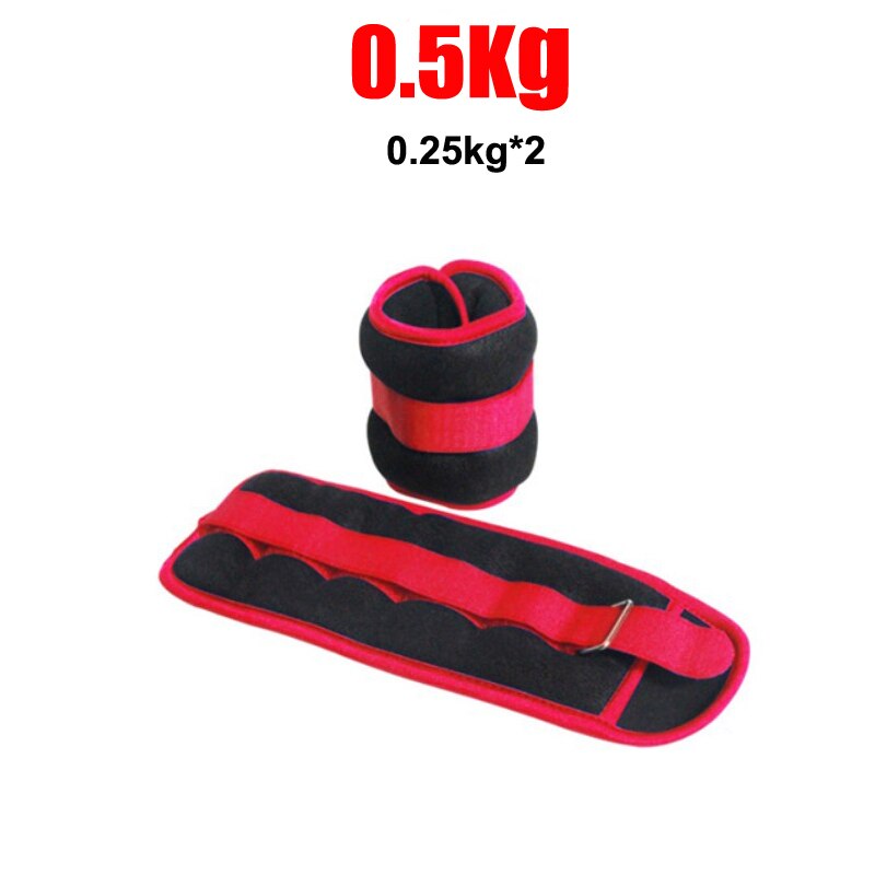 2 PCS Adjustable Leg Ankle Wrist Sand Bag Weights Training Sandbag Wraps Strength Fitness Equipment: Beige