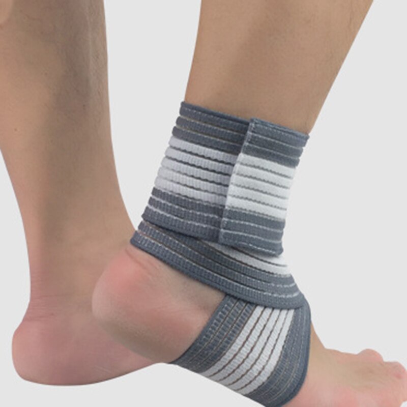 Enkel Beschermende Verstuiking Bescherming Voetbal Dunne Elastische Bandage Taiquan Vaste Enkel Beschermende Armor Voor Mannen En Vrouwen 1Pc: Grey white