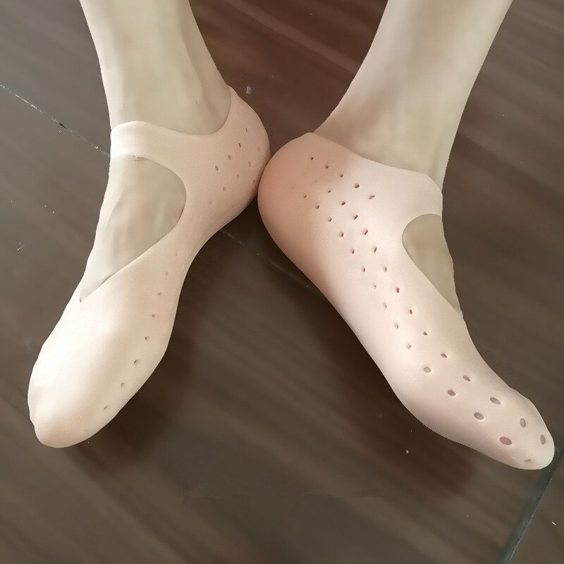 1 paire Gel chaussette Silicone soin des pieds outil pieds protecteur soulagement de la douleur prévention des fissures hydrater peau morte enlèvement chaussette avec trou