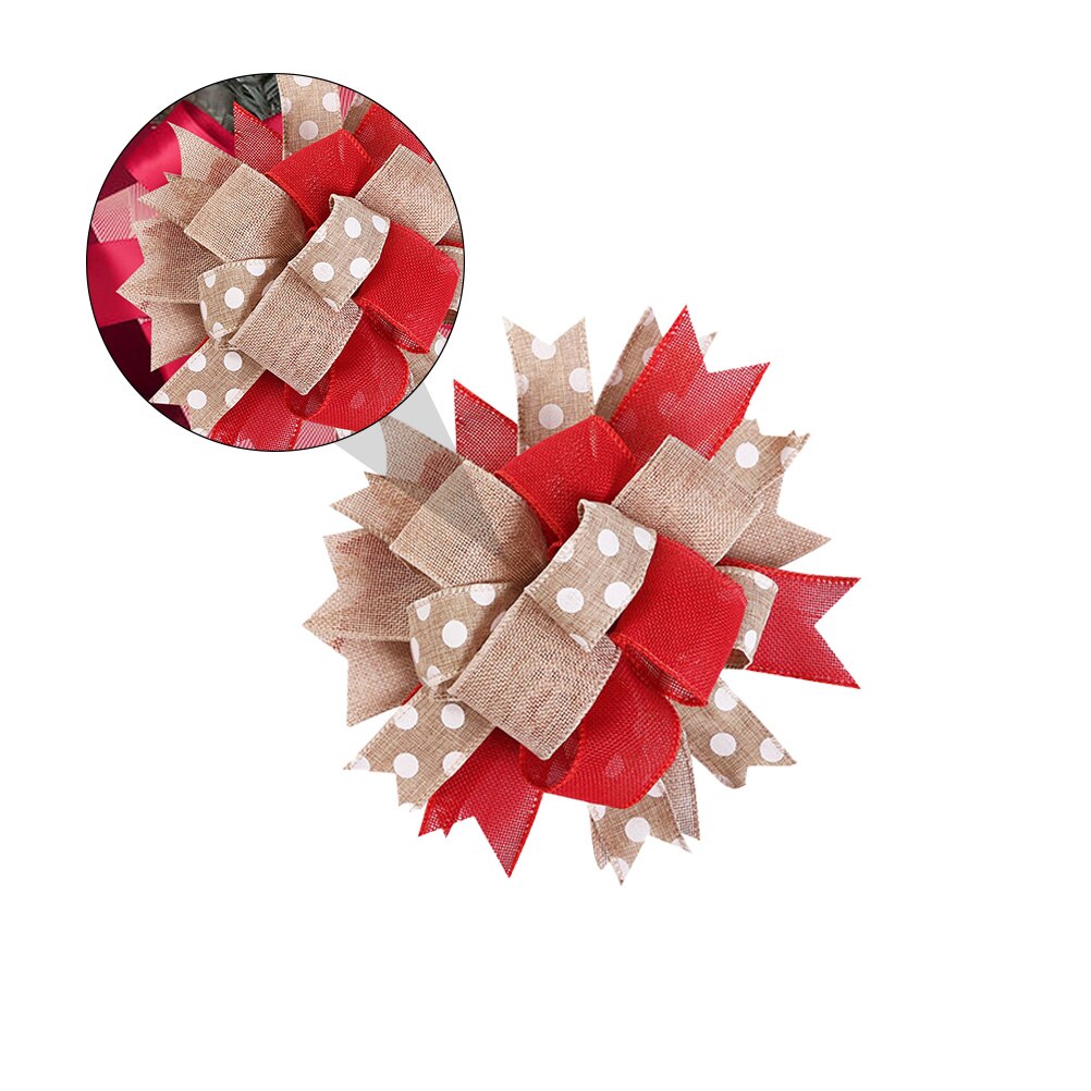 1pc Handmade Christmas Bows Christmas Trees Decor Boxes Ornaments Red